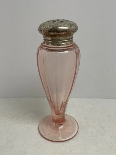 Jeanette Glass Pink Depression Sugar Shaker 7”