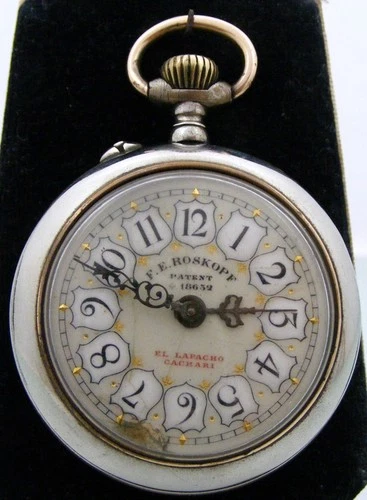 Vintage Roskopf  Pocket watch 53 mm , running