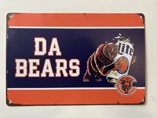 Miller Lite Beer Chicago Bears Sign - Walter Payton - Mike Ditka - High Life