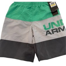 NWT Under Armour Vapor Green and Gray Shorts New With Tags Boys Youth Med