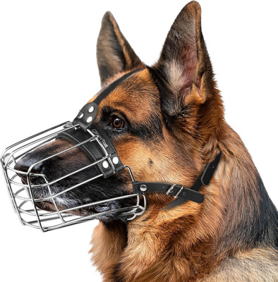 German Shepherd Muzzle for Large Sized Dog   Metal Dog Muzzle for German Shepher