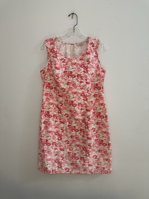 Women's Summer Eddie Bauer Cotton Twill  Floral Print Sleeveless Dress Size M