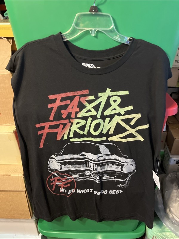 NEW! Fast & Furious Muscle T Shirt Black “We Do What We Do Best”-Size Large L