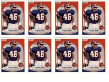 (8) 1990 Fleer #122 Leonard Smith Buffalo Bills Card Lot
