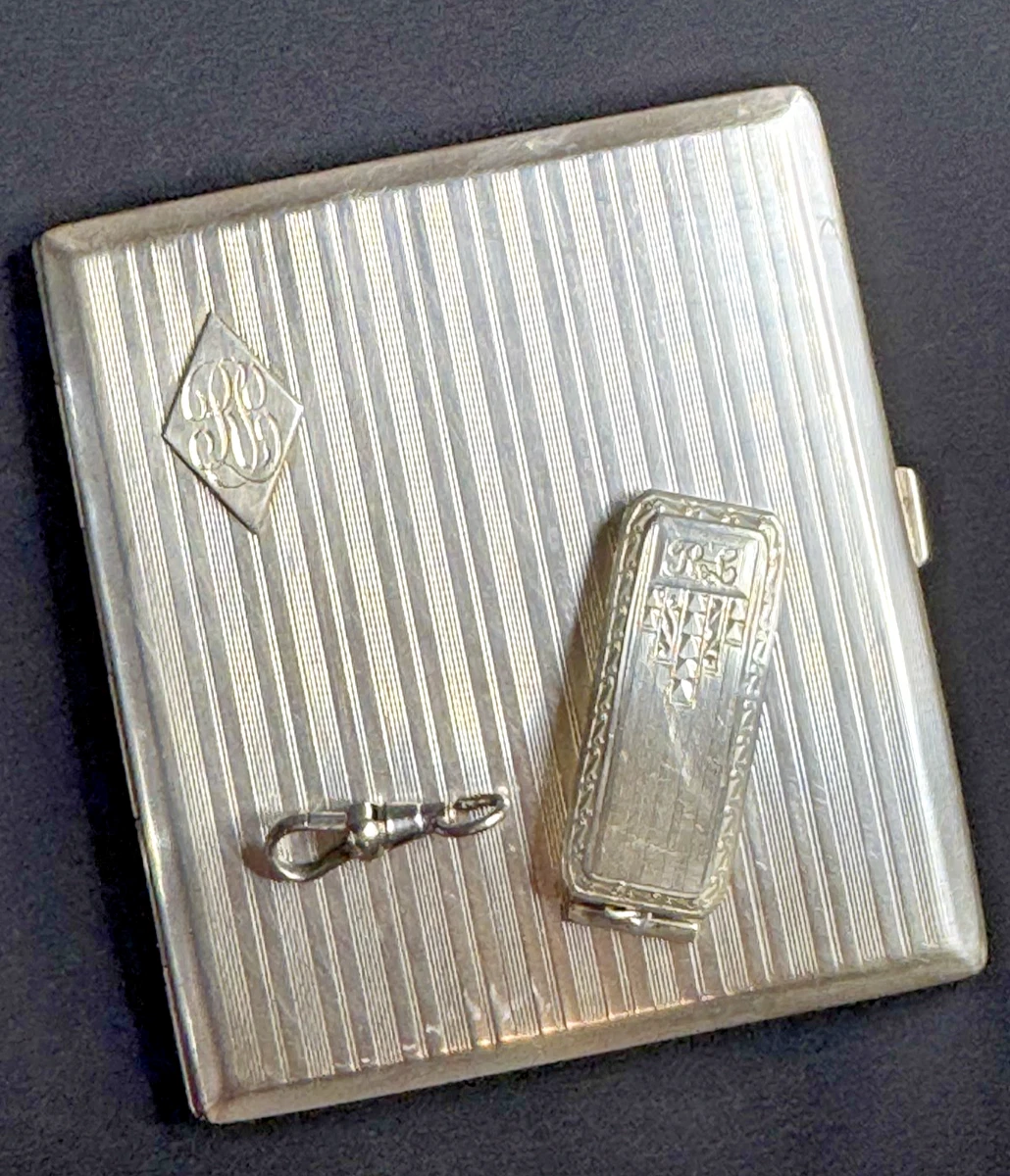silver cigarette case ebay 1900-1940 Cigarette Case US Silver Alloy Antiques for sale