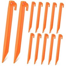 9 Inch Plastic Inflatable Stakes Tent Stakes Replacement Yard 12 Orange