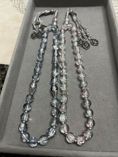 Tasbeeh 33 Beads Set 2 Prayer Beads Tasbih Bracelet Gray and Light Pink Mint 