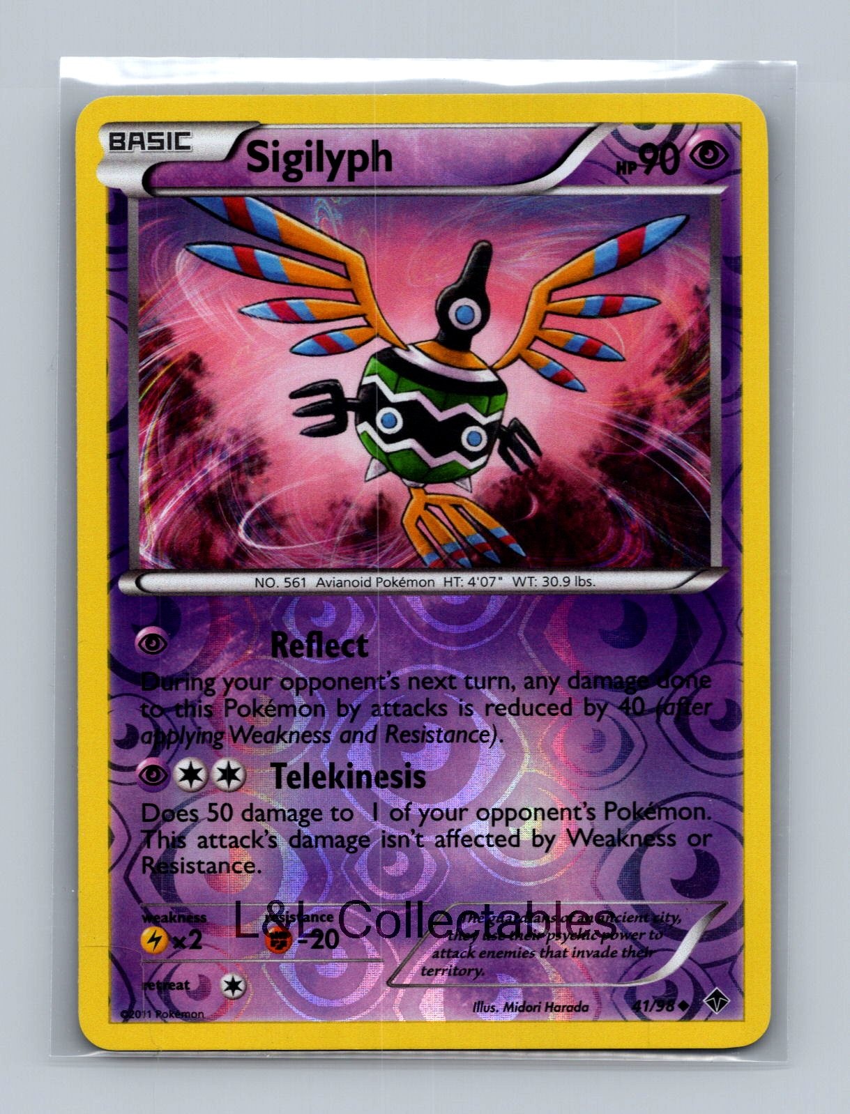 Sigilyph (41) #41/98 Reverse Holo Emerging Powers
