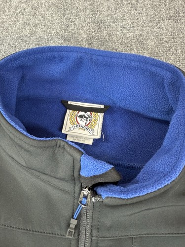 Cinch Softshell Full Zip Fleece Black Jacket Blue Logo Men’s - Large - Picture 2 of 12
