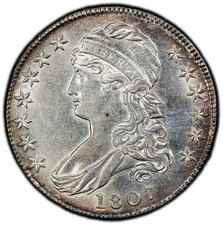 1807 ‘50/20’ PCGS AU Details (O-112, Large Stars) Capped Bust Silver Half Dollar