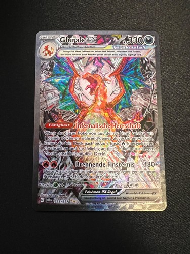Pokemon Obsidian Flammen Glurak ex OBF 223/197 Einzelkarte - DEUTSCH - PKM Karte