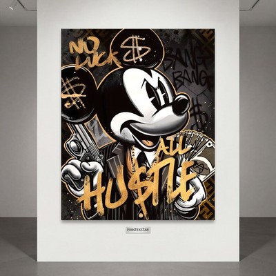 Leinwand Bilder Mickey Mouse Pop Art, Leinwand, Acrylglas Wandbild Motivation