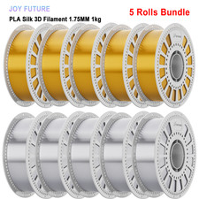 5KG PLA SILK Shiny Bundle 3D Printer Filament 1.75mm 1kg Gold Silver lot