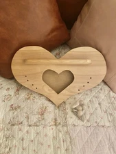 Wooden Heart Musical Door Harp Chime DIY