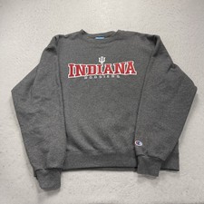 VINTAGE Indiana Hoosiers Sweatshirt Mens Large Champion Embroidered Crewneck Y2K