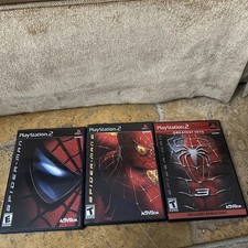 Spiderman 1 2 3 Bundle Lot Sony PS2 3 Games CIB TESTED Playstation 2