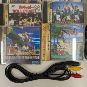 Sega Saturn Game Console Bundle 2 Controllers, SS 8 Games Set JPN Ver. /P.M #91