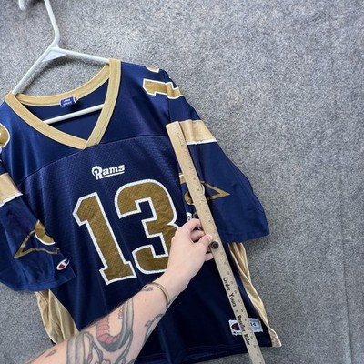 Vintage Kurt Warner St Louis Rams Jersey Mens Large Blue NFL
