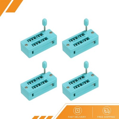 4 x Universal IC Test ZIF Socket 14 Pin 2.54mm Pitch for Microcontroller