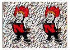 Adesivo Herbie Husker anni 90 per lUniversità del Nebraska Cornhuskers Vending