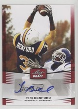 2012 Leaf Draft Auto Red Tim Benford #TB1 Auto 0q3