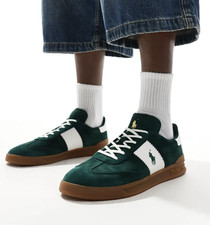 Image of Polo Ralph Lauren Heritage Aera Trainer | Green | UK Size 10 | RRP £120