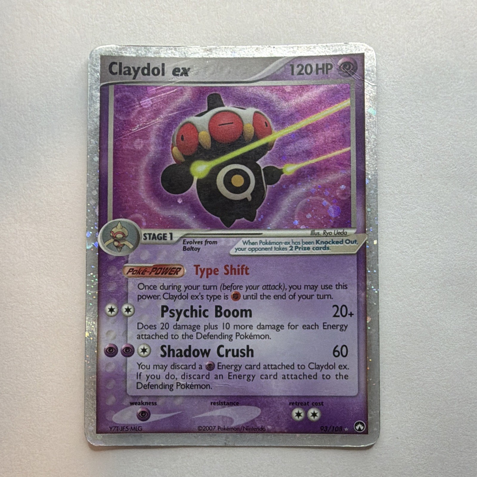 Pokemon TCG Claydol ex 93/108 Power Keepers Holo EX English 2007 120 HP
