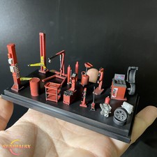 1/64 Diorama Car Maintenance Workshop Model Garage Props Scene Display Model Toy