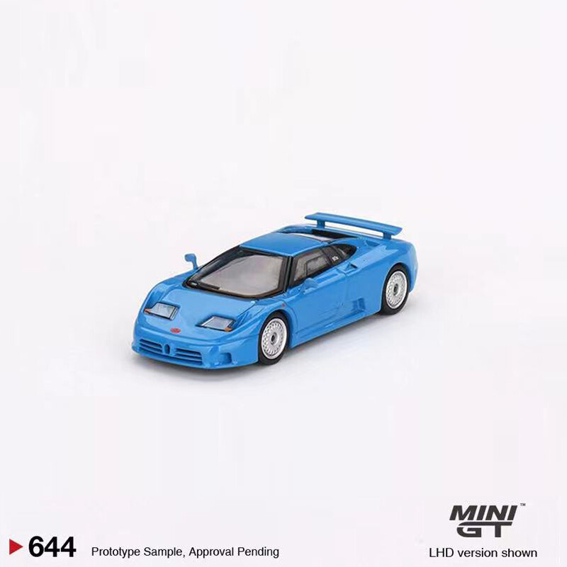MINIGT 1:64 Model Car Bugatti EB110 GT Alloy Sport Die-Cast Vehicle  #644 Blue