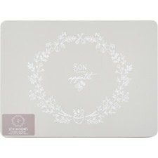 Pack of 6 Bon Appetit Coasters and Placemats Grey Stylish and Functional Elegant