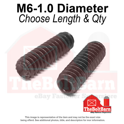 #ad M6 1.0 CL45H Knurled Point Socket Set Screws Black Oxide Pick Length amp; Qty $341.64