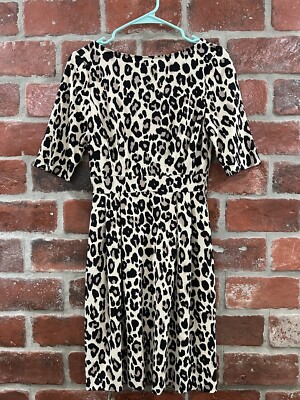 Kate Spade Size 2 Leopard Print Dress Holiday Party Cheetah Pockets NWT