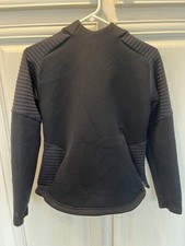 Youth Under Armour Black Fitted Pullover Hooded With Side Zipper XL And Pouch