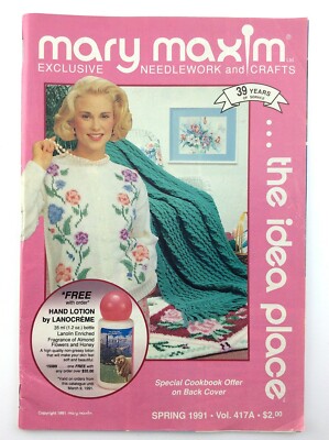 Mary Maxim 1991 Needlework Crafts Magazine Catalog Booklet Brochure R069