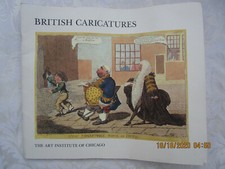 Livre ancien de caricatures britanniques ~ Art Institute of Chicago Exposition 1977