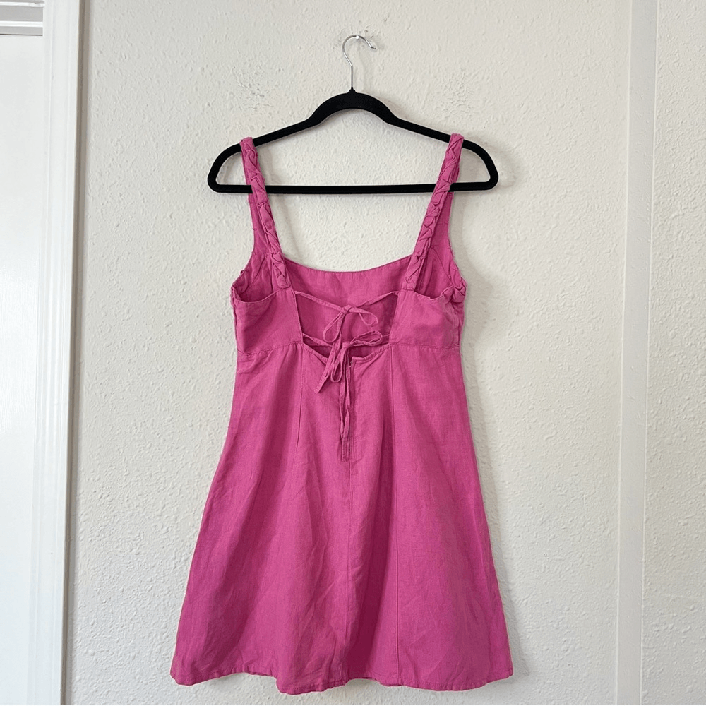 Zara Pink Linen Blend Mini Dress NEW Size Medium | eBay Zara Pink Linen Blend Mini Dress NEW Size Medium | eBay