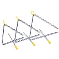 Triangle Instrument 3 Packs 6 7 8 Inch Percussion Instrument Set Hand Percuss...