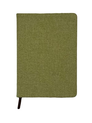 Be Influence Journal- 1/2 Lined 1/2 Free Space, Green Fabric Cover