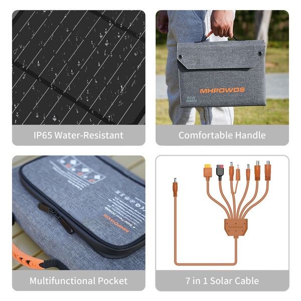 Alternate view of Mhpowos 80w Backpacking Solar Panel Dji Osmo Pocket Camera Mini Drone