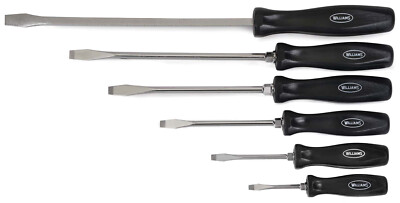 6pc ENDUROGRIP Keystone Slotted Screwdriver Set Williams USA JHW100P-6SD