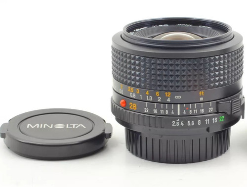 [MINT]  Minolta New MD NMD 28mm f/2.8 Wide Angle MF Lens Front