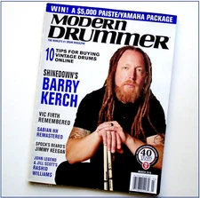 MODERN DRUMMER - March 2016 - BARRY KERCH of SHINE DOWN + Vic Firth Remembered