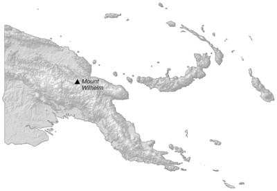 Papua New Guinea Elevation Map POSTER PICTURE PHOTO PRINT BANNER 13729
