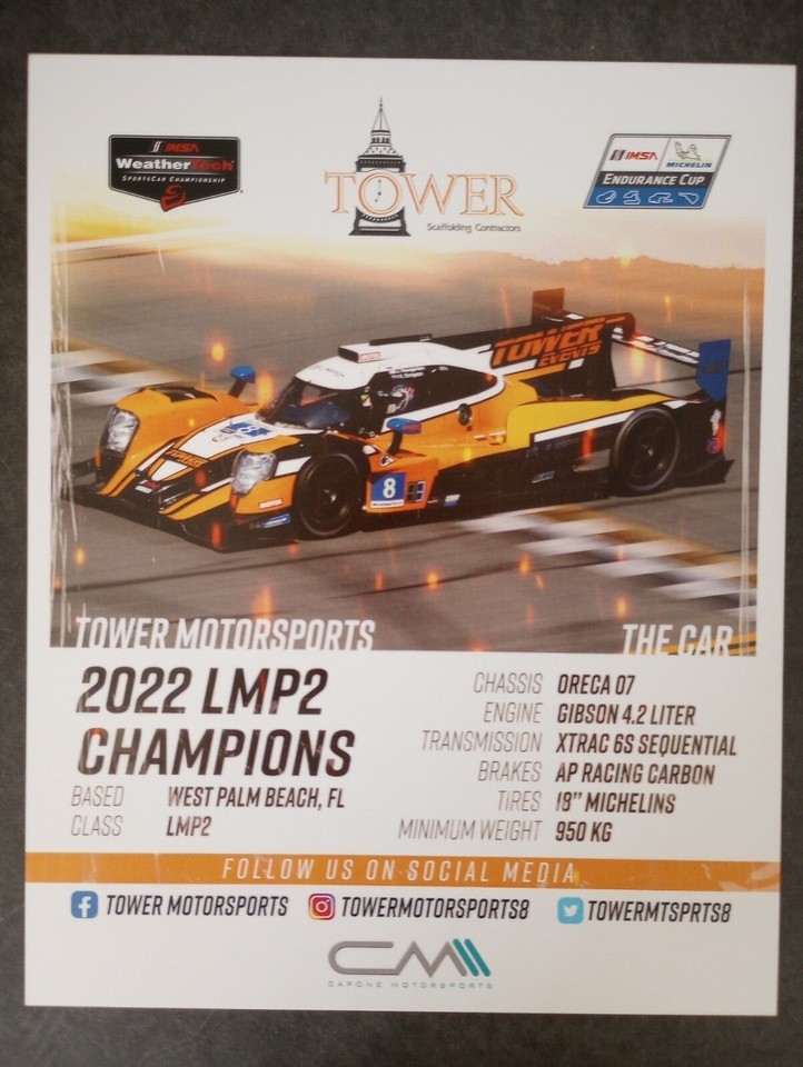 Carte Hero IMSA #5 Cadillac Racing Northstar LMP Dédicacée - Édition 2000, état VF, Pièce De Collection