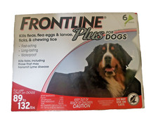FRONTLINE Plus Flea  Tick SpotTreatment for XLarge Dogs, 89-132 lbs 6 doses