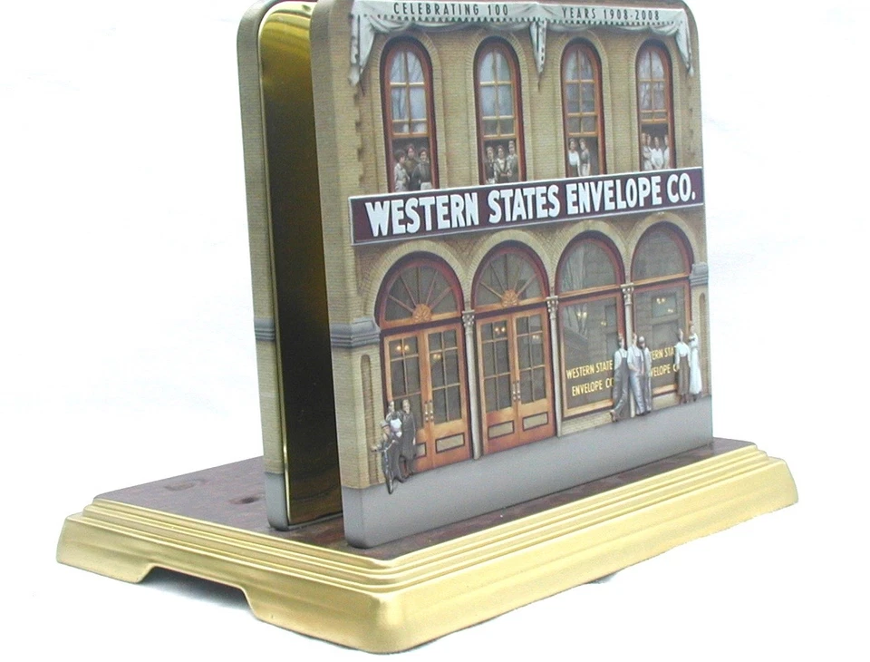 Sobre para correo de hojalata personalizado en relieve 100 aniversario Western States Foto 4 de 4