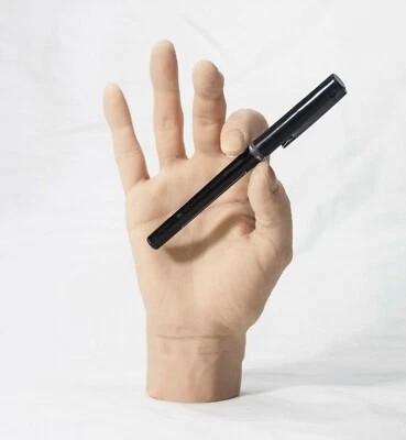 SILICONE SOUND Pose-able Right Female Silicone Mannequin Hand - Display Model Prop Lifesize