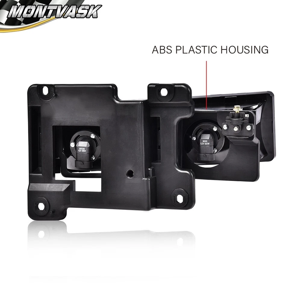 Fit For 1988-1998 Chevy Gmc C10 C/K Truck Headlights Lamps Chrome + Bulbs - Изображение 3 из 4