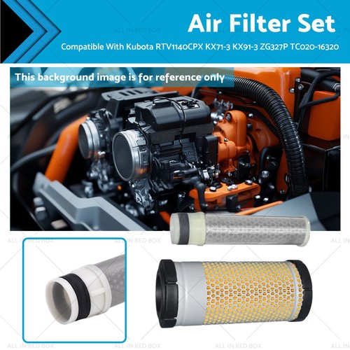 Kit Filtre à Air TC020-16320 Pour Kubota RTV1140CPX, KX71-3, KX91-3, U35-4, Etc.