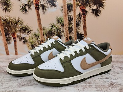 Nike Air Jordan 1 Low 553558-300 Vintage Lichen Medium Olive  Nike Men’s Olive Green & Cream Low-Top Sneakers main image 2